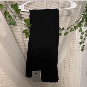 PINK Black Leggings with Gray Detail